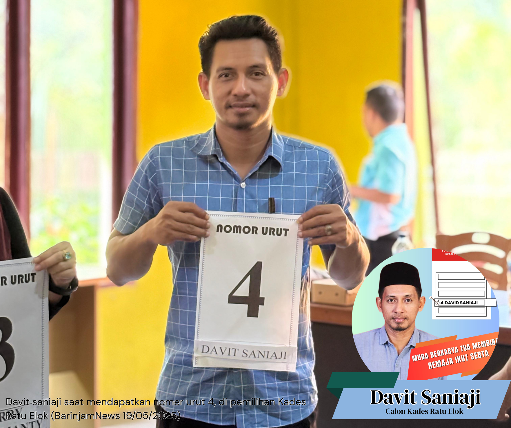 Davit Saniaji Calon Kades Ratu Elok, Siap Bertarung dengan Nomor Urut 4