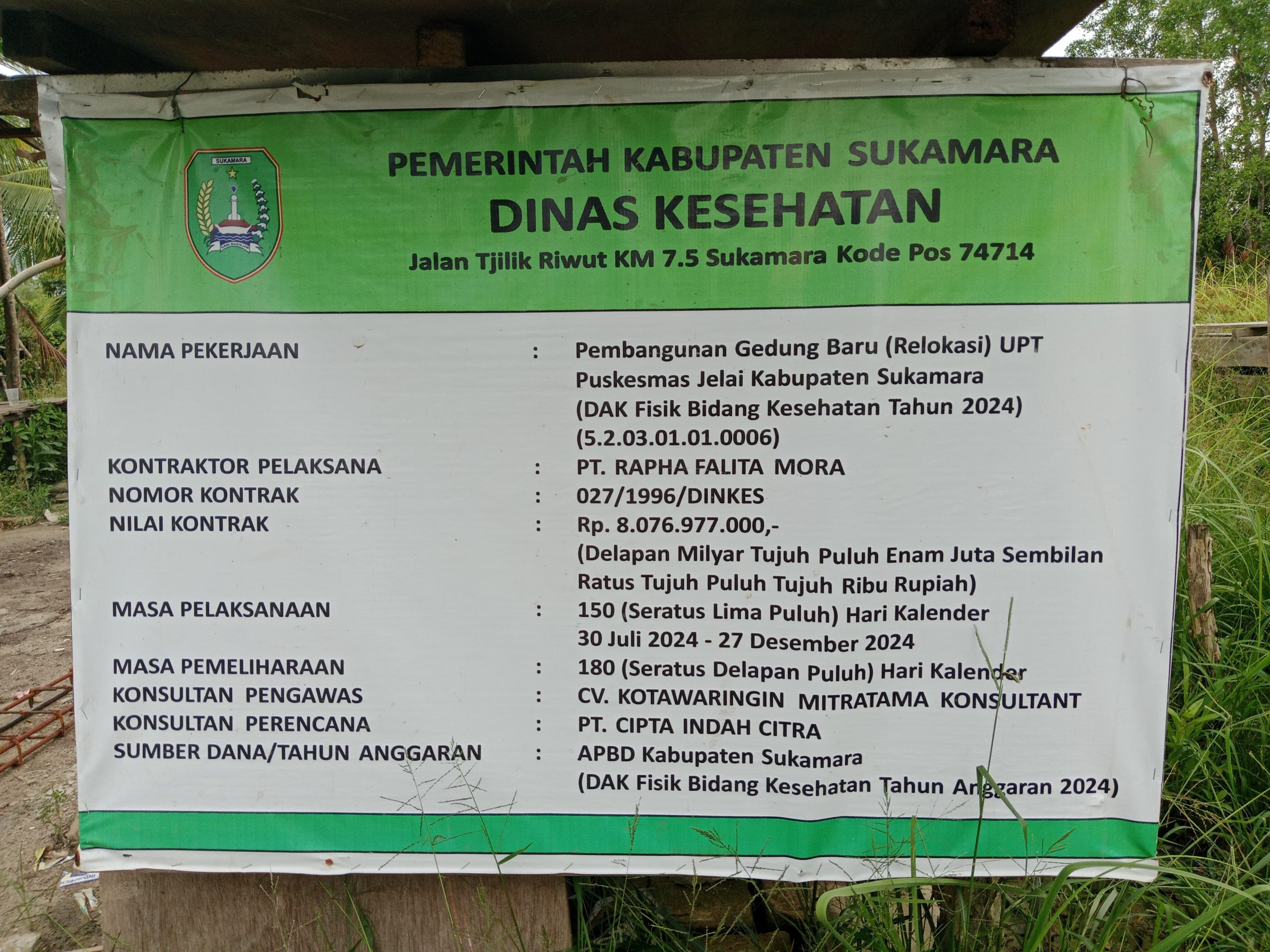 Proyek Gedung Baru UPT Puskesmas Jelai Disorot Pasca Launching Lapor MasBup Proyek Gedung Baru UPT Puskesmas Jelai Disorot Pasca Launching Lapor MasBup