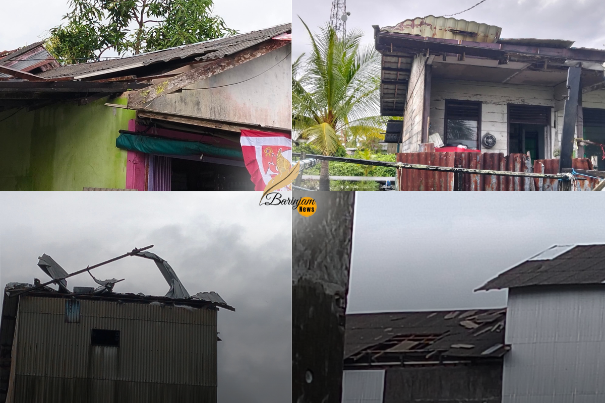 Angin Puting Beliung Terjang Kuala Jelai, Rusak Rumah Warga dan Fasilitas Umum