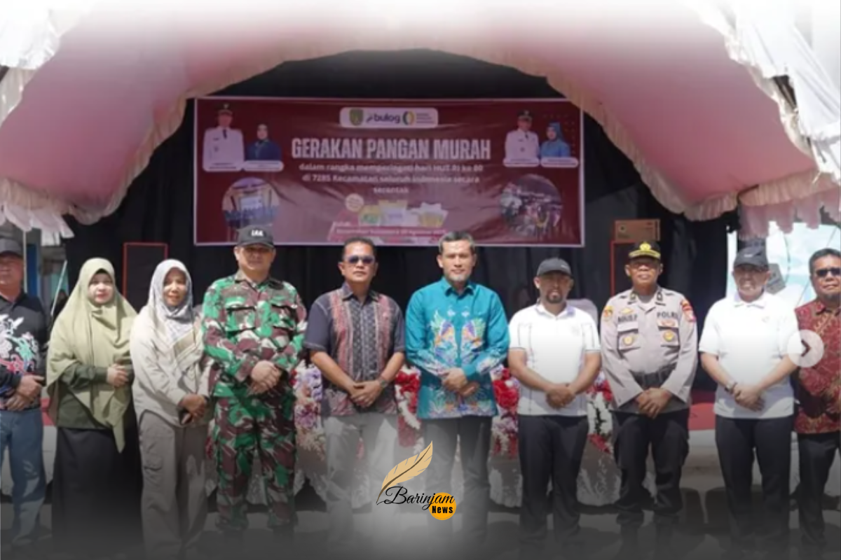 Pemkab Sukamara Dorong Stabilitas Harga Pangan Melalui Gerakan Pangan Murah di Pasar Impres