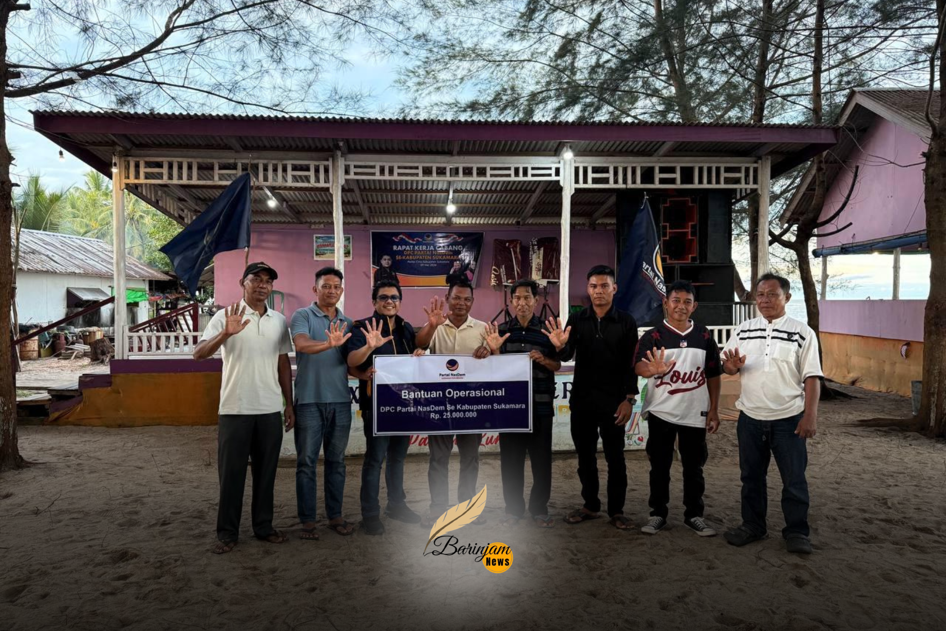 Rakercab NasDem Sukamara di Pantai Citra Cemara Lebat, Perkuat Soliditas Kader dan Konsolidasi Partai