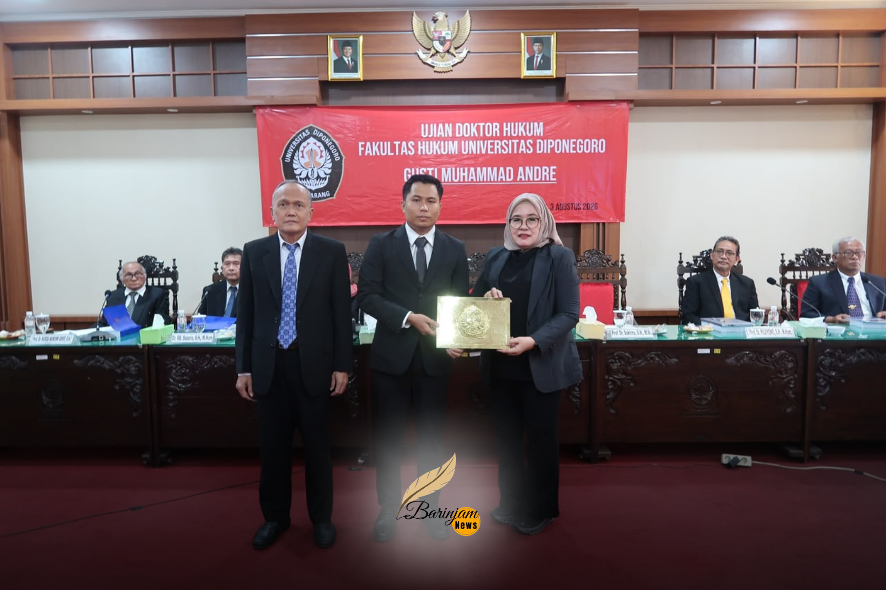 Putra Daerah Kotawaringin Barat Raih Gelar Doktor Cum Laude, Cetak Rekor Lulusan Termuda dan Tercepat Program Doktor Hukum UNDIP